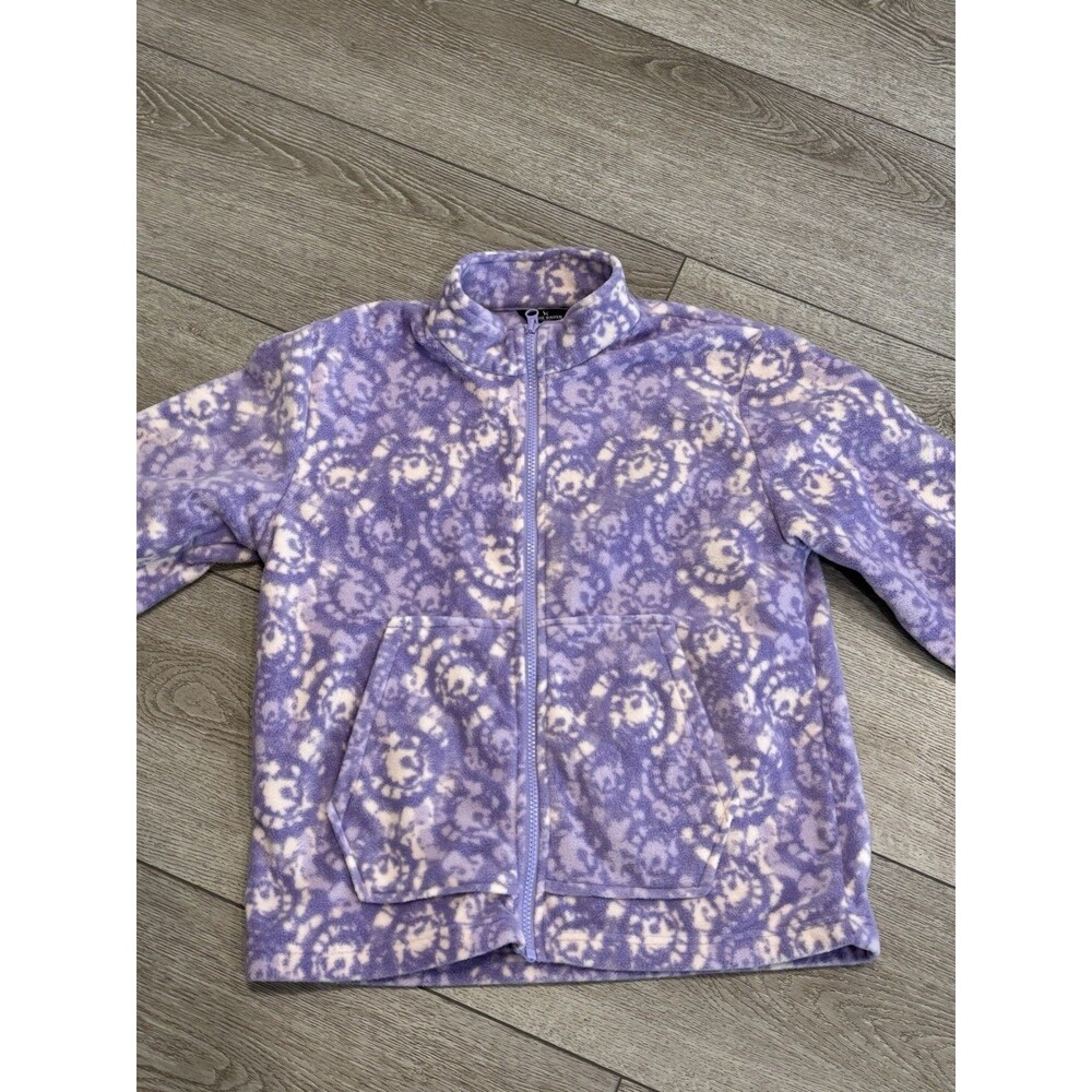Eddie Bauer Girls Youth Jacket Violet Tulip Pattern‎ Winter Size L 14/16